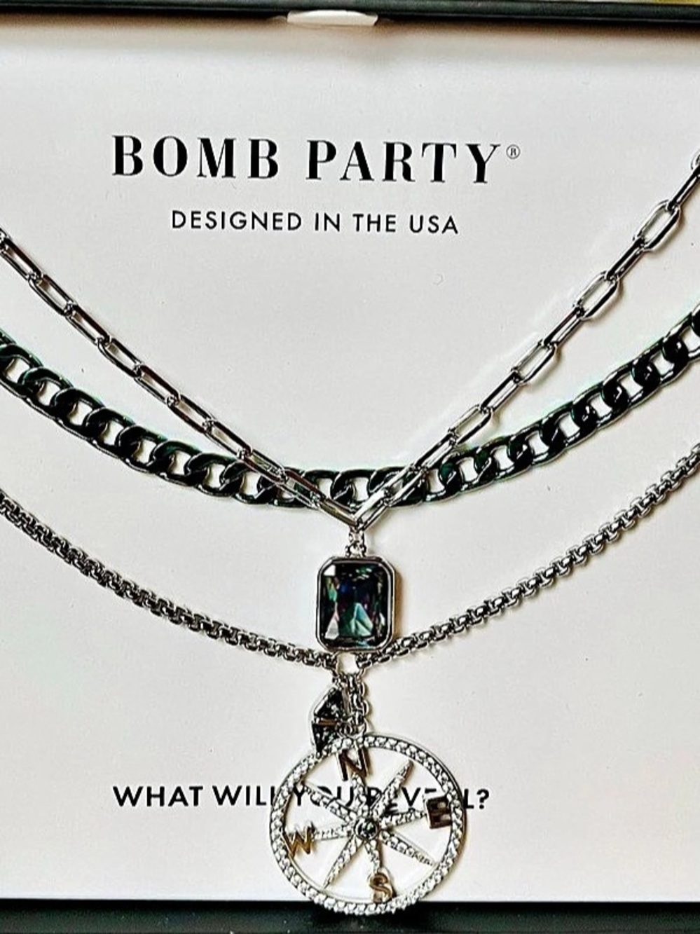 Bomb Party Retro Black Box Luxe Layers RBP5805 Compass Points to Glam